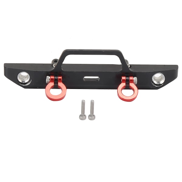 1/24 RC Aluminiumlegering Metall Frontstötfångare Tillbehör för Axial SCX24 90081Svart