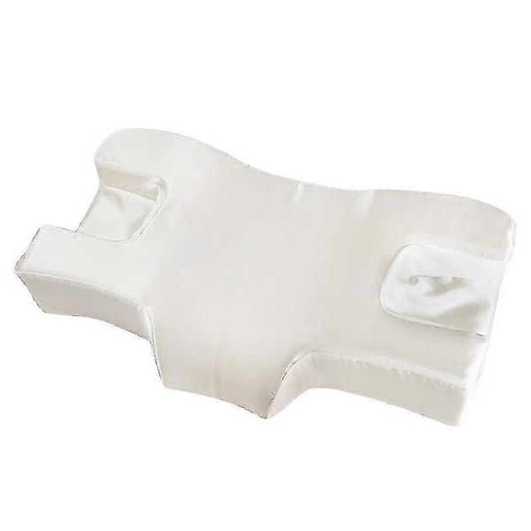 Långsam Återhämtning Memory Foam Anti-rynk Nackskydd Skönhetskudde för Hotell Skönhetssalong Whitesatin