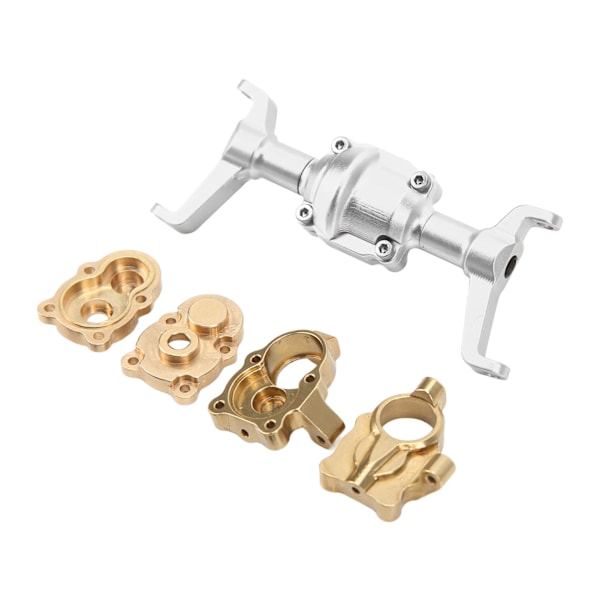CNC-framställd framaxelhus-styrkopp i metall för FMS för Xiaoqi FCX24 1/24 halv RC-bil silver