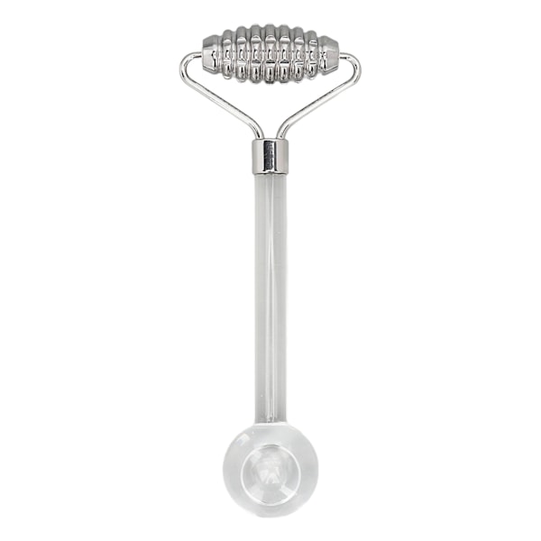 2 i 1 Ice Face Roller Kall kompress Minska svullnad Rostfritt stål Glas ansiktsmassage roller för ögon ansikte