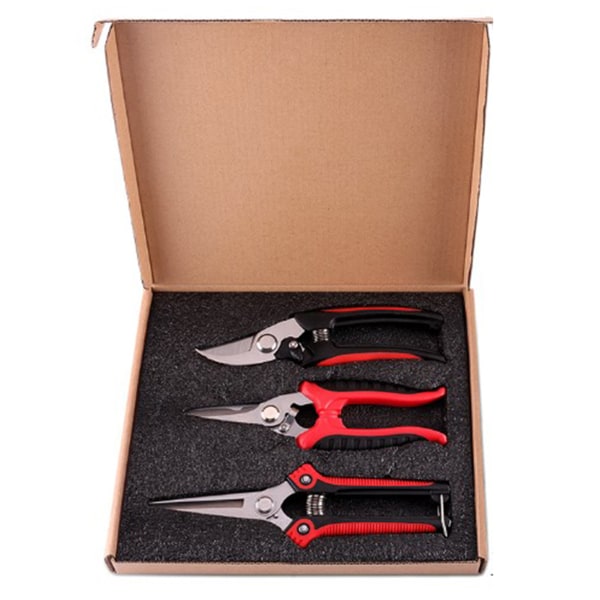 3pcs Gardening Pruning Shears Professional Garden Hand Scissors with Stainless Steel Blades for Pruning Trimming