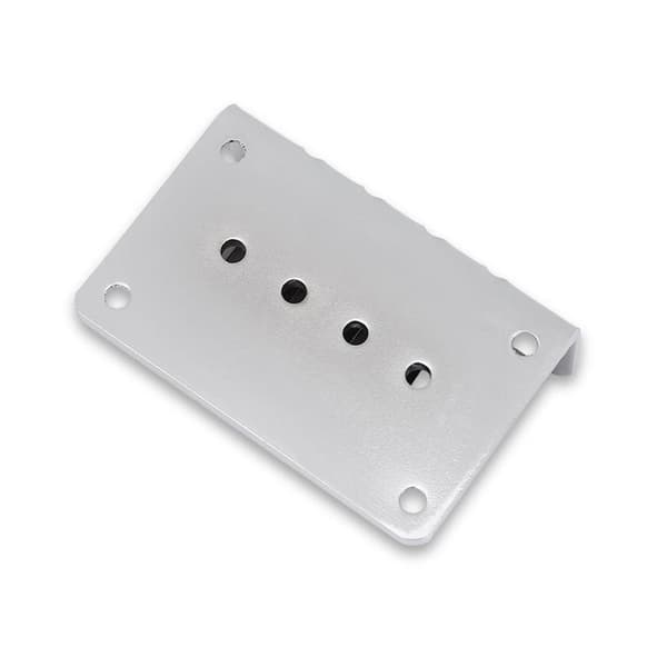 4-strängad fast stall Ersättningsdelar för Cigarbox Elgitarrer Bas Ukulele (Silver)