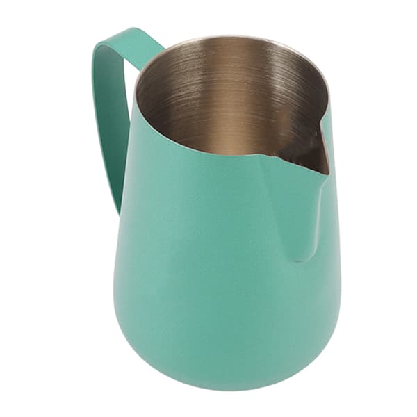 420 ml/14 oz kaffeskummerkop i rustfrit stål, multifunktionel kaffemælkeskummerkande, grøn