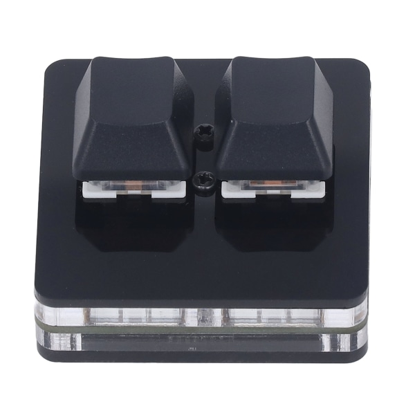 2 Key Gaming Pikanäppäin Ohjelmoitava näppäimistö Type C USB All Black Multifunction kotitoimistoon