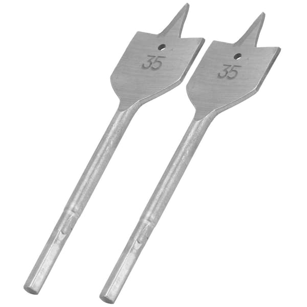 2 stk. Spade Bor Bitsæt Paddle Flade Bits Højkarbonstål Træbearbejdning Håndværktøj Hardware 35mm