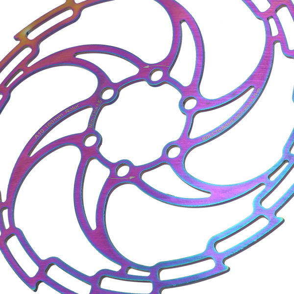 Rostfritt stål galvanisk färg Bländande ihålig Ultralätt cykelskivbroms Cykeltillbehör160MM