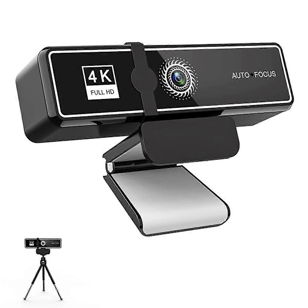 4K Teräväpiirto Videoneuvottelu USB-kamera Musta