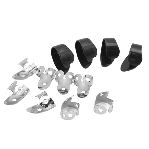 12 st Gitarrplektrum Bas Tumskydd Instrument Tillbehör Set Kit för Spelning