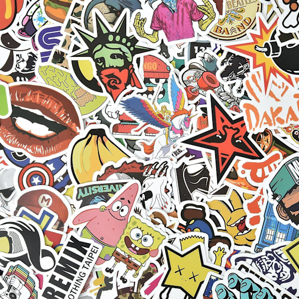 Sjældent Pearl Sticker 200 stk. Vandtæt Vinyl Sticker Graffiti Sticker Styling Sticker til Bil Cykel Skateboard Snowboard Sticker Laptop Sticker
