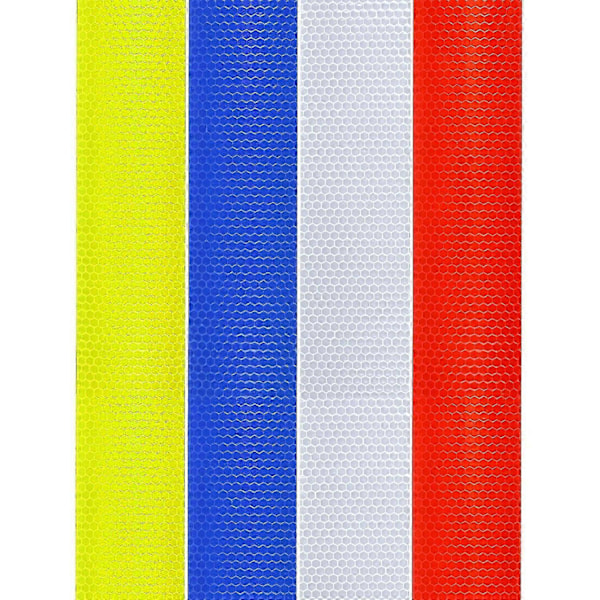 2 Rullar 3m x 50mm Självhäftande Vinyltejp, Högintensiv Prismatisk Reflexion, Säkerhets-/Markeringstejp, Gul_SZXM