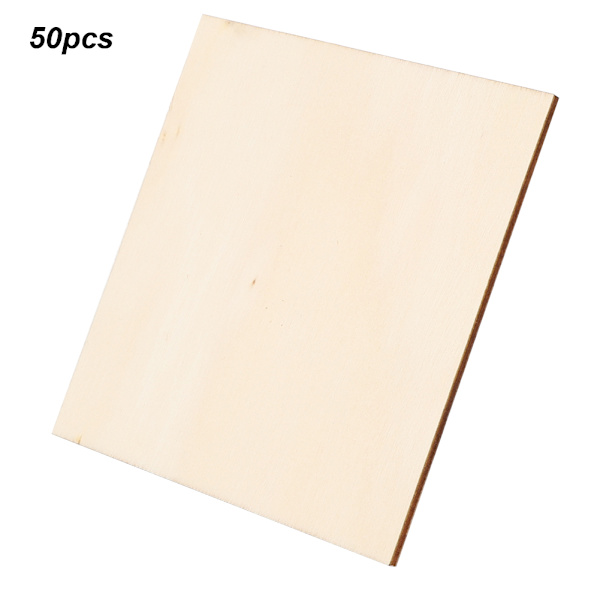 50 stk. DIY træplade håndværk børn tegne tilbehør håndlavet håndværk til jul (10CM (50 stk.) )