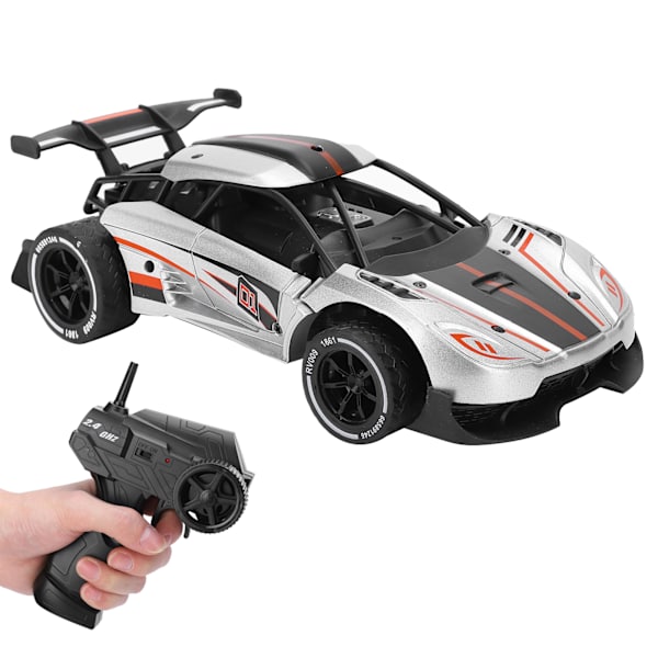 1/16 2.4G metalliseos High Speed ​​Drifting Langattomat Lelut Kilpakaukosäädin Auto 8003 hopea