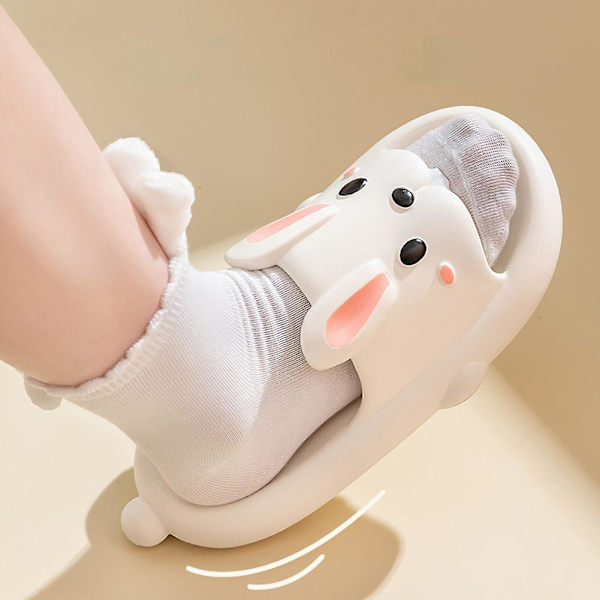 Eva Bunny Tofflor för Flickor Barn, Flerfärgad, Storlek 37-38, Grå