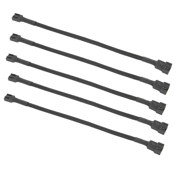 5 stk 4-pins forlengelseskabel for datamaskin hovedkort CPU vifte PC flettet tauadapter