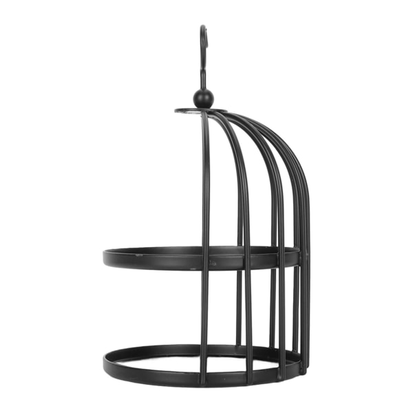 Voksforseglingsvarmer sort fuglebur-stil hængekrog stærk metal dekorativ forsegling voksovn til gør-det-selv-håndværk Sort