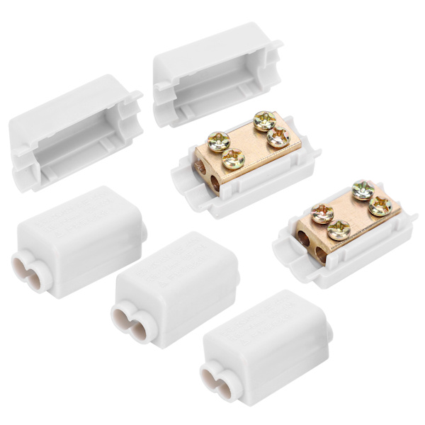 5 stk. terminal parallel splitter kobber samleboks til loftlampe ledningsføring ZK-1306