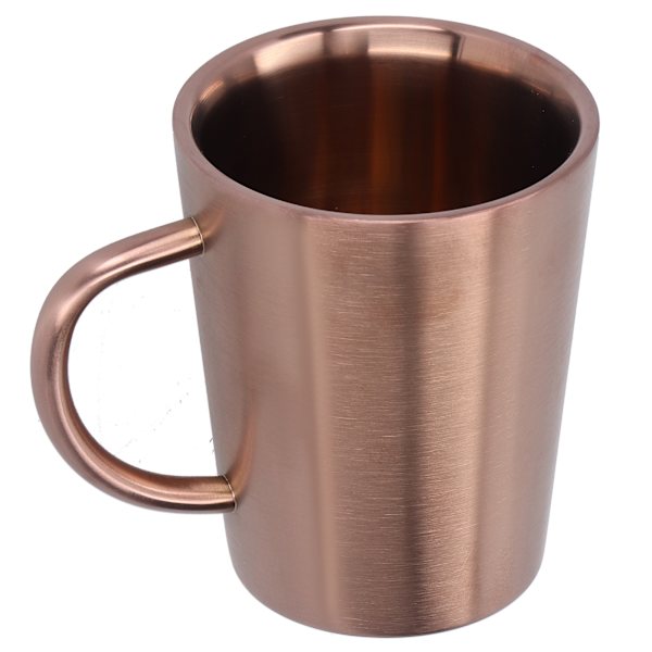 340 ml 304 ölmugg i rostfritt stål Kaffevattenkopp med handtag Dubbelvägg DryckesgodsRose Gold