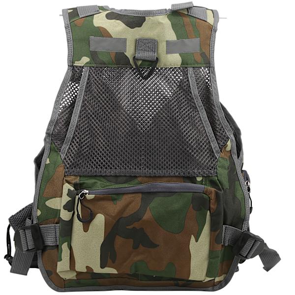Udendørs multifunktionel jakke jagt fiskeri rejse camouflage vest med lommer