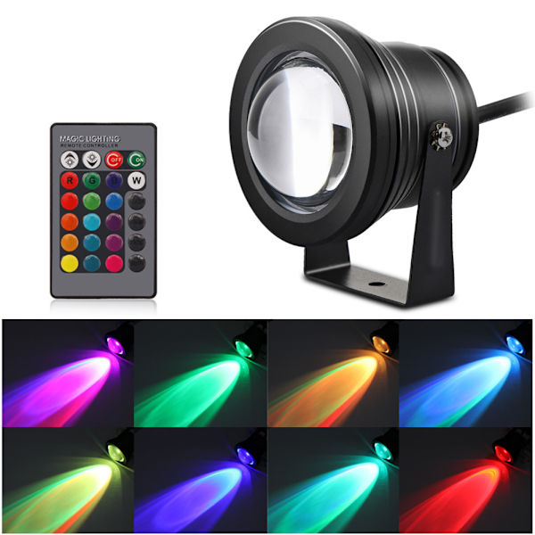 10W maisemavalo vedenpitävä ulkona RGB LED-puutarhavalaisin kaukosäätimellä DC12VRGB