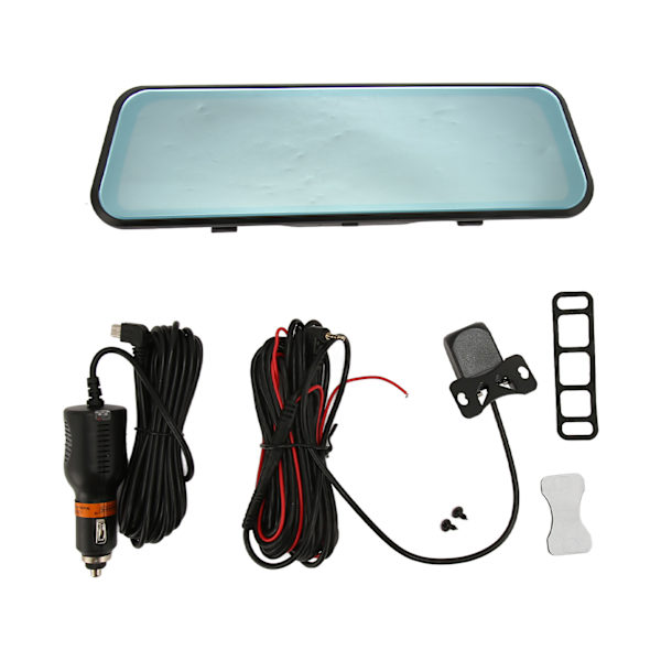 9,66 tommers Full HD 1080P Smart Bak speil Parkeringshjelp Natt syn Dual Kamera Bil Dash Kamera med G-sensor