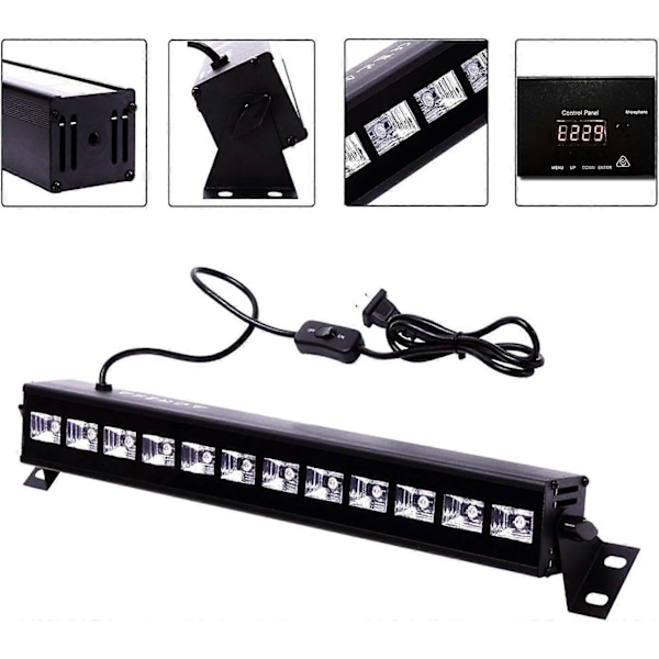 2025 Egnet UV Lysbar, 36W UV Flood Light Lilla Lys 12 LEDs, Sort Lys Lampe Væglampe Scene Lys