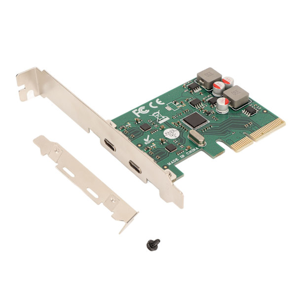 PCI Express 4X til USB 3.1 Gen 2 udvidelseskort 10 Gbps hurtig overførselshastighed 2 port Type C udvidelseskort til hjemmekontor