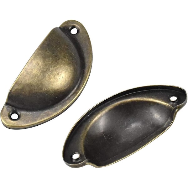 Retro Vintage Snäckskal Handtag Lådknopp Set - 12 st (Svart)