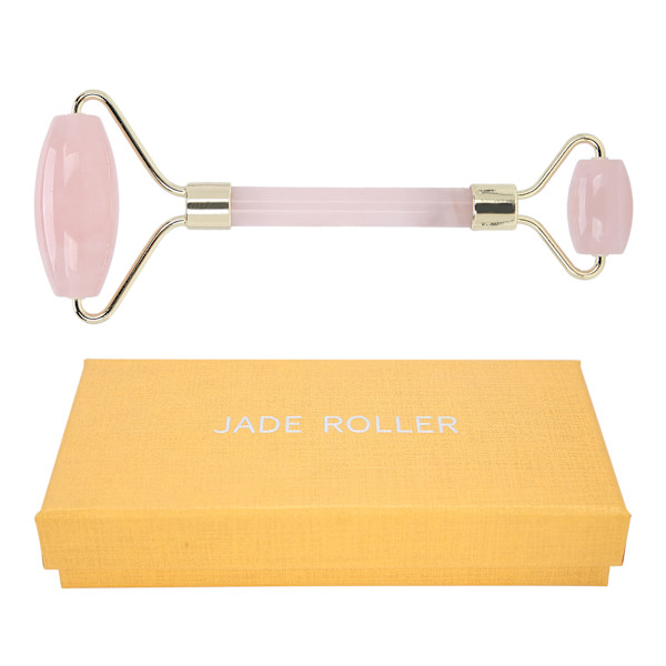 Jade ansiktsrulle Rock dubbelsidig ansiktsmassageapparat AntiAging hudlyftande verktyg (Golden )