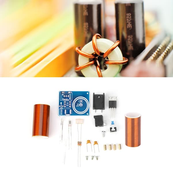 Mini Tesla Coil Fjärrkontroll LED Spark Module Kit Elektronisk DIY Kit DC12V Monteringssats