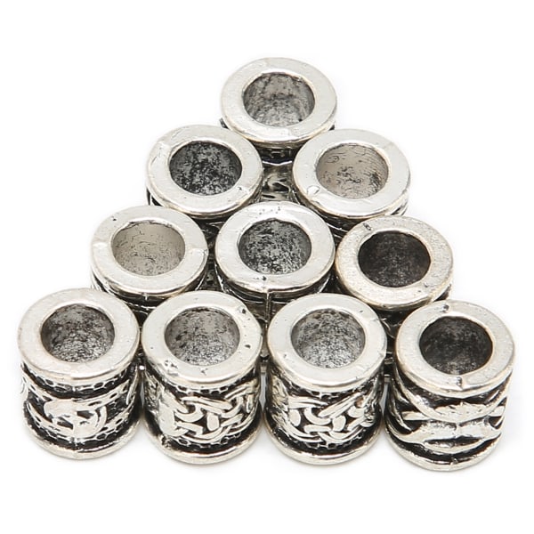 10 kpl Viking Beard Beads Seos Antiikkinorjalainen Dreadlock Helmet partahiuksille Tee itse rannekoru kaulakoru