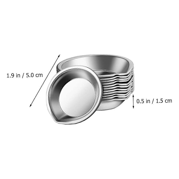 24 st Easy Pour Palett Mini Sprayfärg Små Färgblandningskoppar Silver