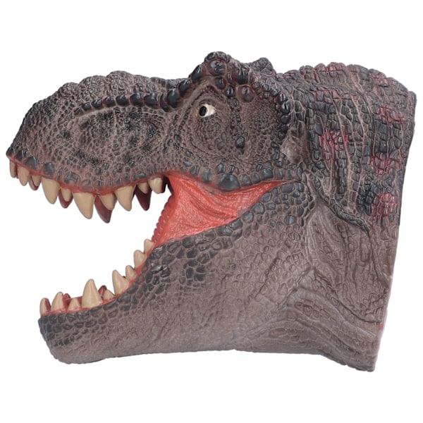 Dinosauriehanddocka i gummi - bärbar, handmålad, bekväm att greppa - Tyrannosaurus Rex