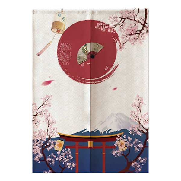 Japansk stil halv gardin för barnrum, sovrum, kök, butik, restaurang, dörr, 85*120cm