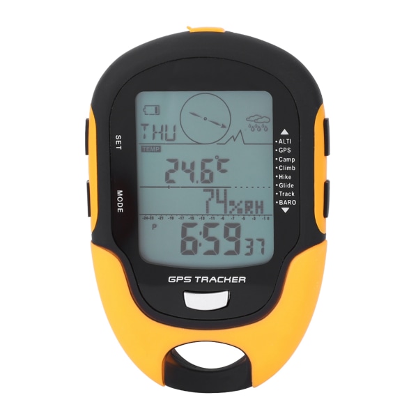 Håndholdt GPS-navigasjonsmottaker med USB oppladbar digital høydemåler og barometer