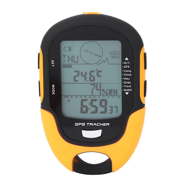 SUNROAD GPS Navigationsmottagare Handhållen USB Uppladdningsbar Digital Höjdmätare Barometer