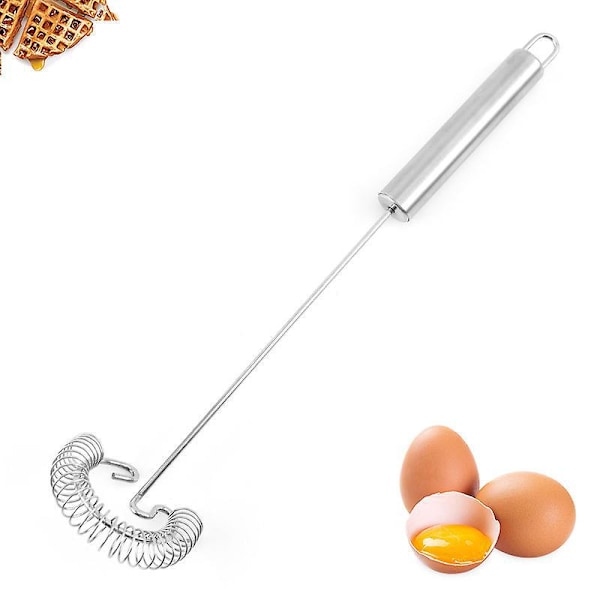 Rustfritt Stål Sausvisp og Eggepisker Flat Fjærskum for Sauser Egg og Melk