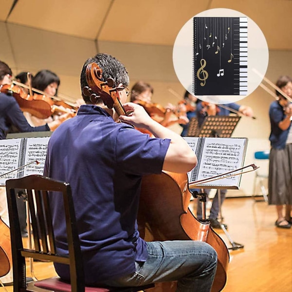 Musikerens lommemappe - 30 lommer, opbevaring af noder