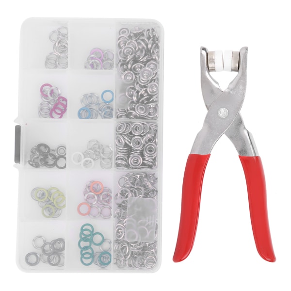 Snap Fasteners Kit Prong Snap Buttons Press Stud Fastgørelsesværktøj med manuel tryktang