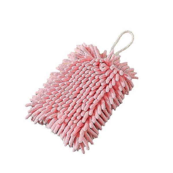 2 stk. Håndklæder til køkken med hængeløkke (pink, 19x12,7 cm)