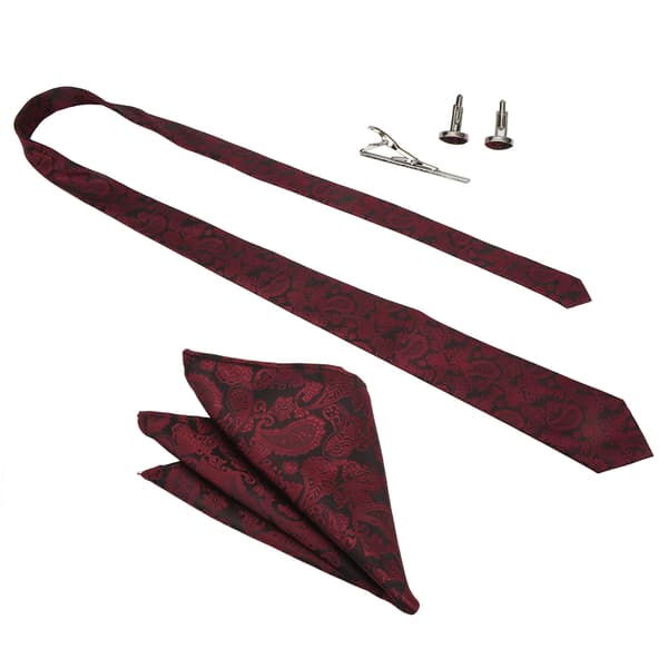 6 st herrslipsar set klassisk mångsidig affärsklädsel bröllop herrslips ficknäsduk manschettknappar slipsnål presentförpackning set