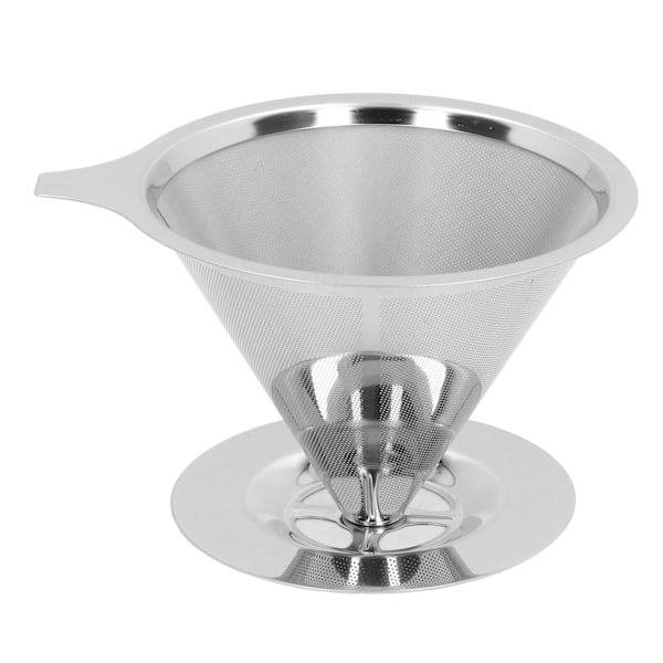 Hæld over kaffefilter Langsom dryp 1 til 6 kopper Keglefilter Si 
Genanvendelig rustfrit stål