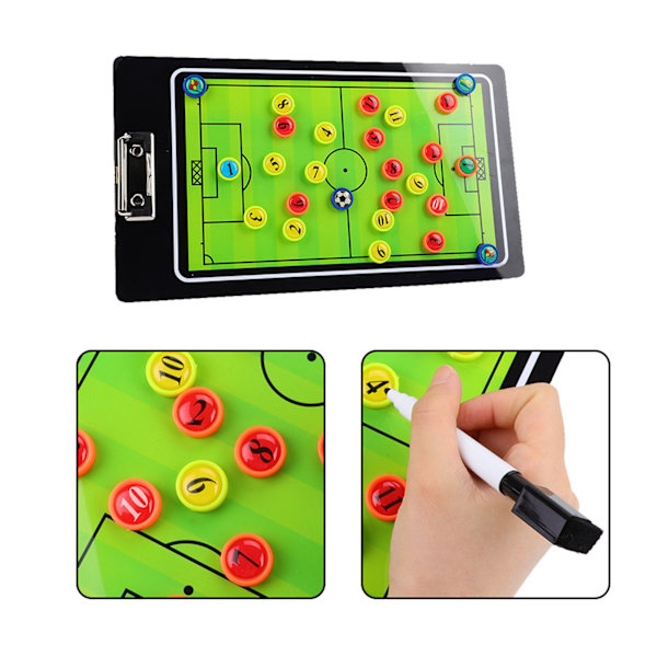 Fotball Fotball Ball Taktikk Magnetic Board for Konkurranse Trening Undervisning Coaching