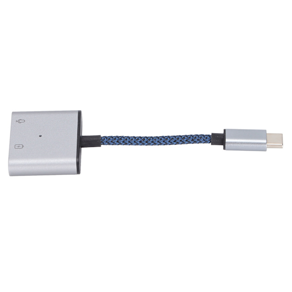 2-in-1 USB C - 3,5 mm:n äänisovitin Type-C - AUX-liitäntään USB C PD 60 W:n pikalatausadapterilla, sininen