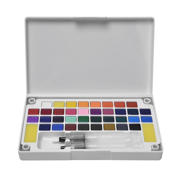 Solid Pigment Børne Udendørs Skitse Maleri Bærbart Pigment Kit Kunst Tilbehør 36 Farver