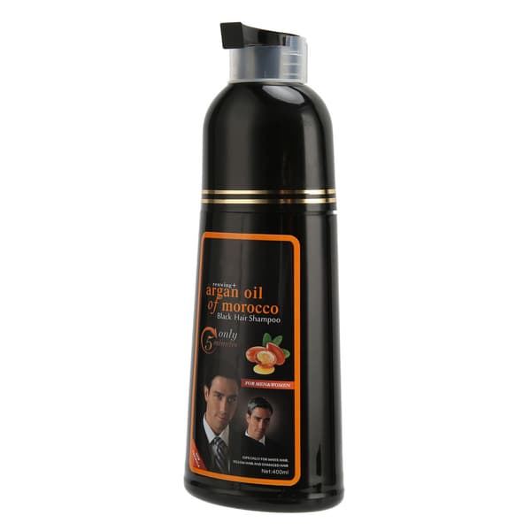 400 ml hårfarveshampoo langtidsholdbar nærende sort farve grå hårfarvningsshampoo