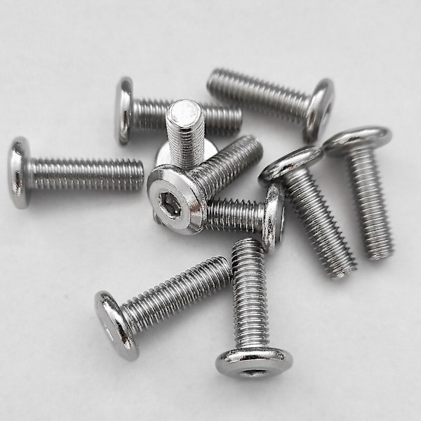 20 stk. Skrue Stolpe Passer kompatibel 5/16 tommer (8 mm) Hul Dia Han M6X20 mm Hun M6X18 mm Bæltespænde Bindebolte Læder Fastgørelse-B13