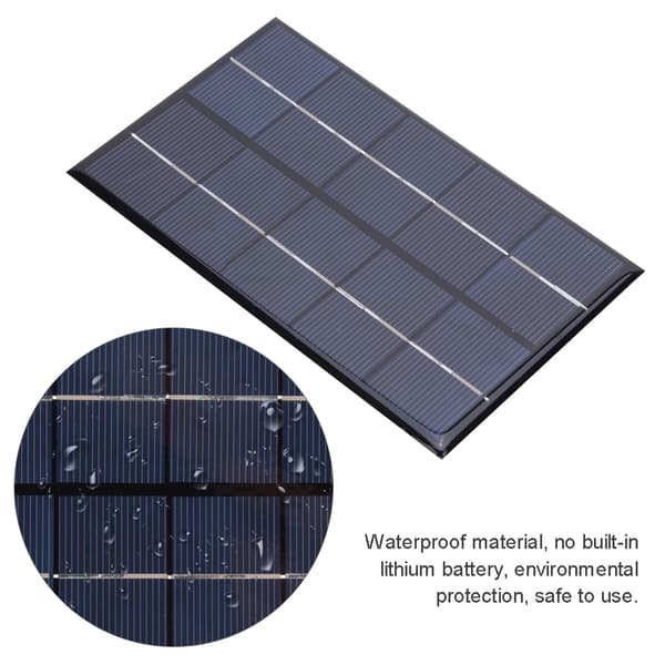 2W 5V Polycrystalline Silicon Sikkerhet Solcellepanel DIY Lader 88x142MM