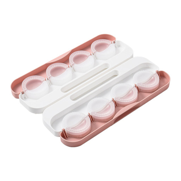 Kompakt PP-degknyckare för dumplings, ergonomiskt handtag, manuell degknyckare för dumplings, rosa