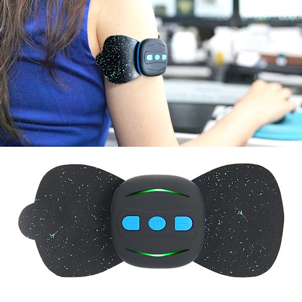 EMS Pulse Massager Mini Relive Fatigue Nakke Kroppsmuskel Massasjer Stimulator (Fjernkontroll Type)