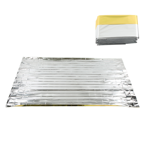 3PCS Emergency Blankets Gold Silver 2 Color Reflective Thermal Blanket Waterproof Emergency Sleeping Bags 140x210cm